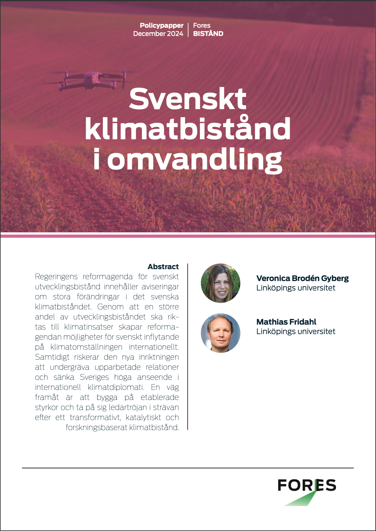 Svenskt klimatbistånd i omvandling