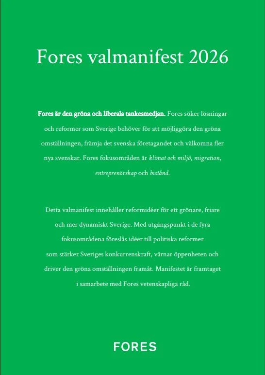 Fores valmanifest 2026