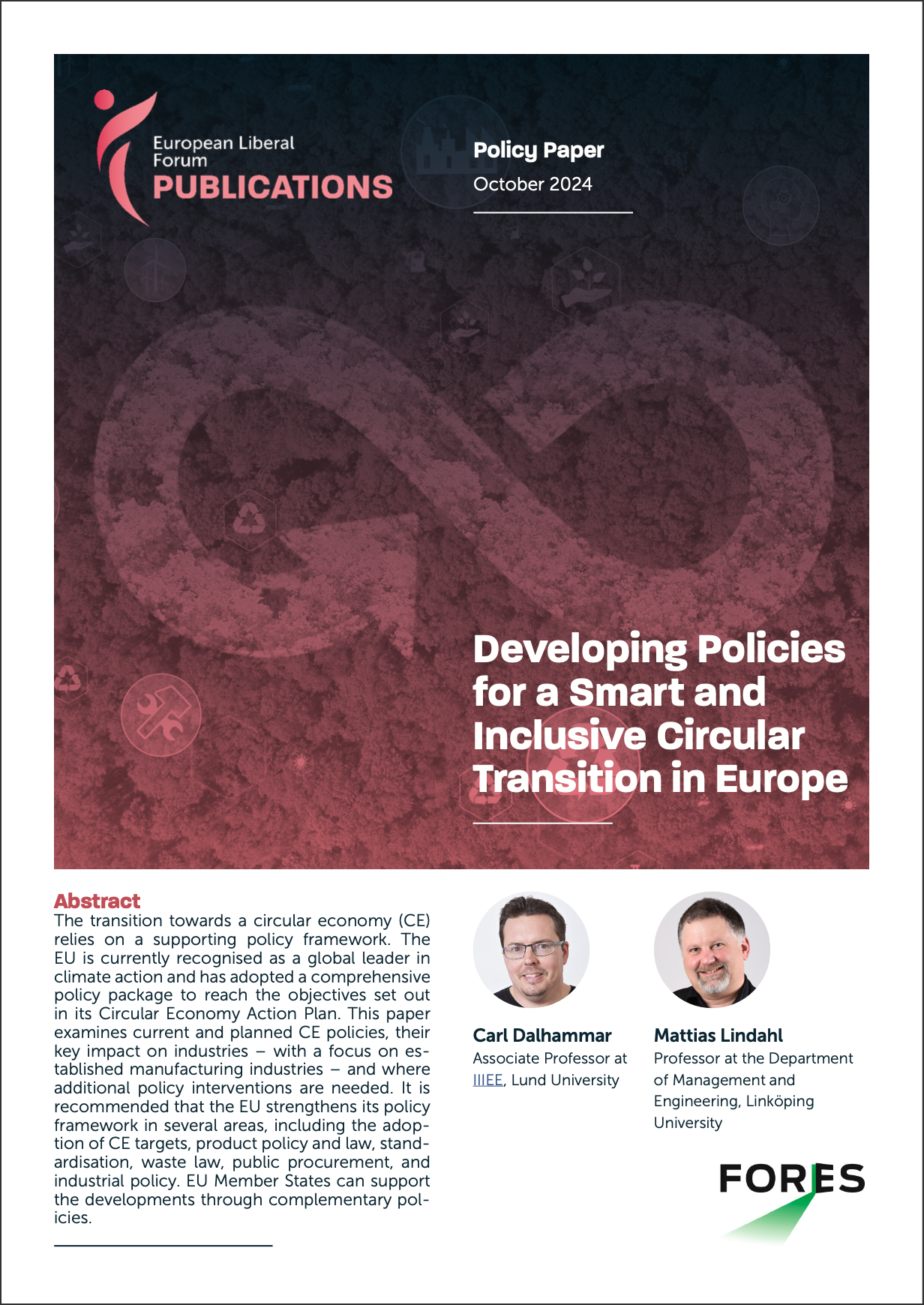 Developing Policies for a Smart and Inclusive Circular Transition in Europe