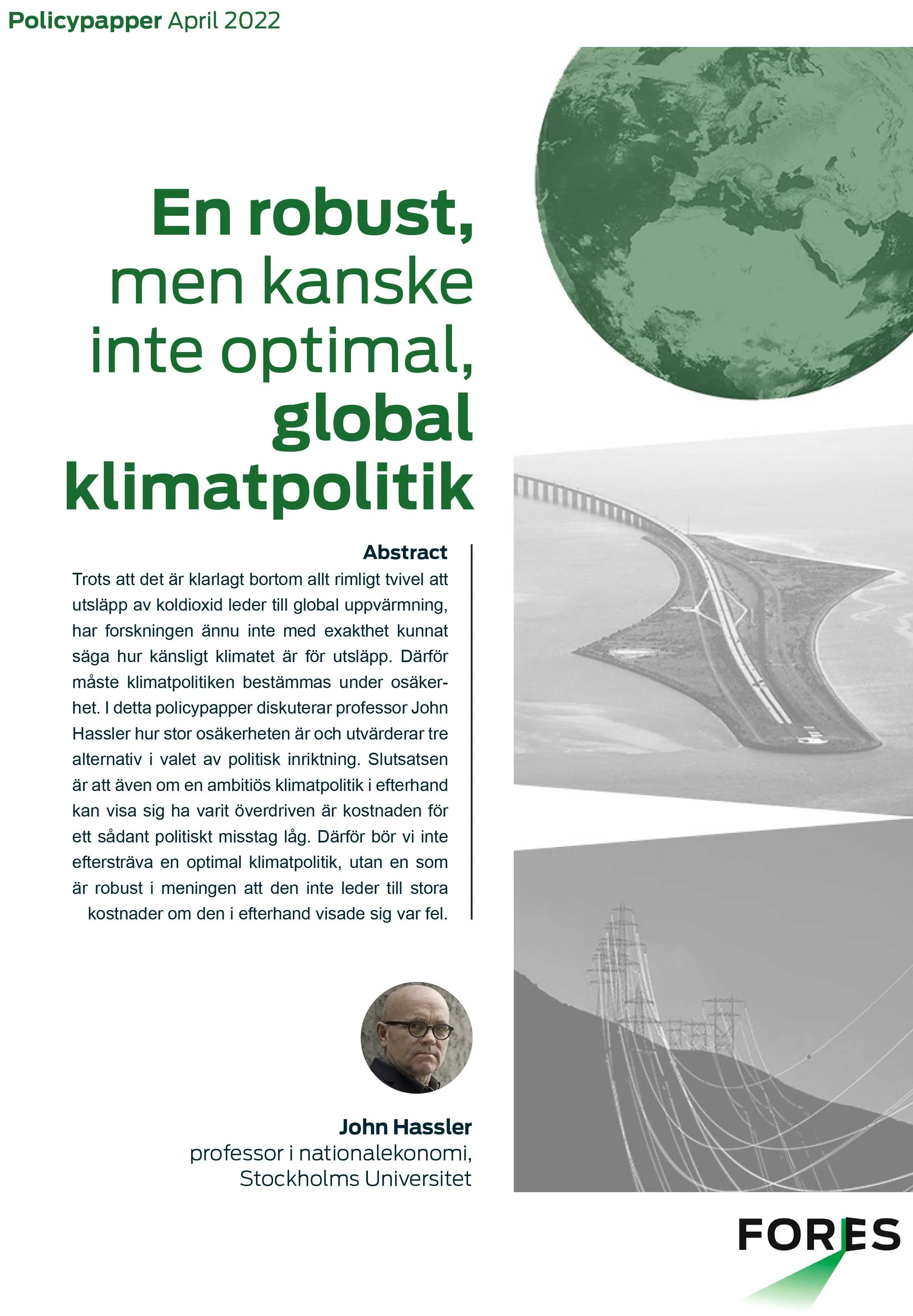 En robust, men kanske inte optimal, global klimatpolitik