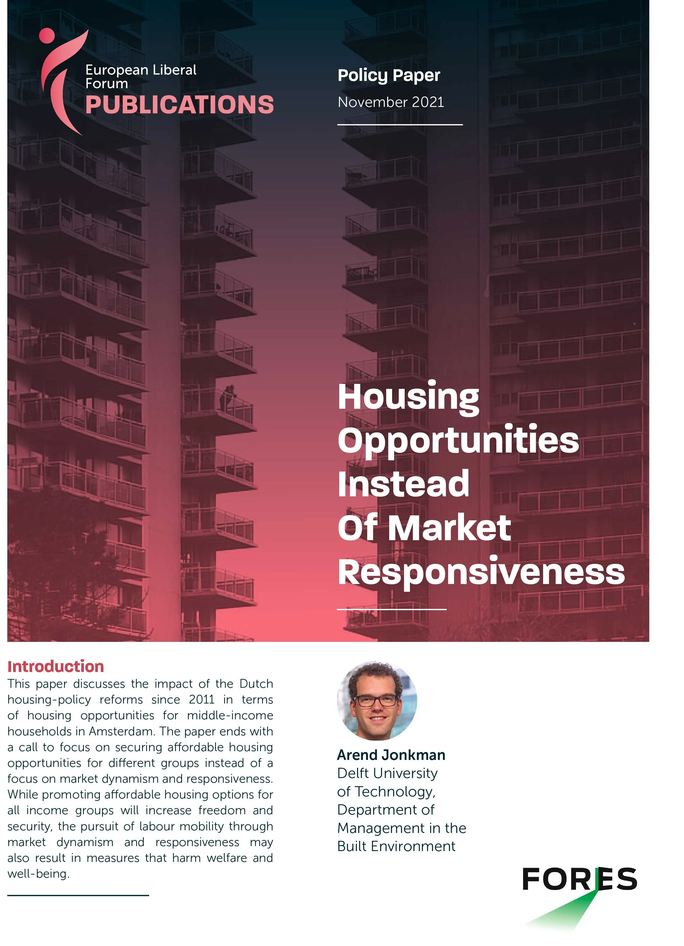 Housing Opportunities Instead Of Market Responsiveness