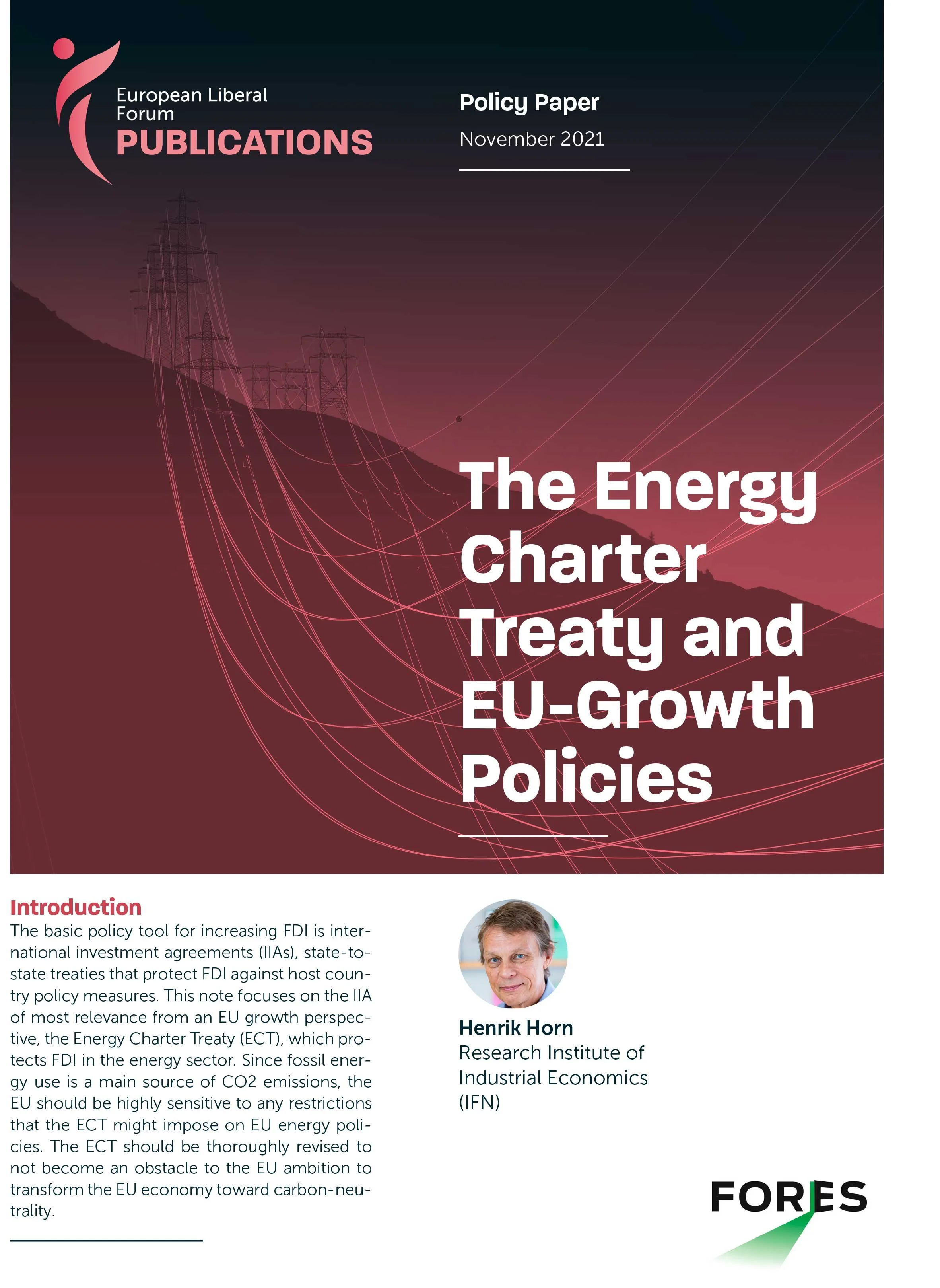 The Energy Charter Treaty and EU-Growth Policies