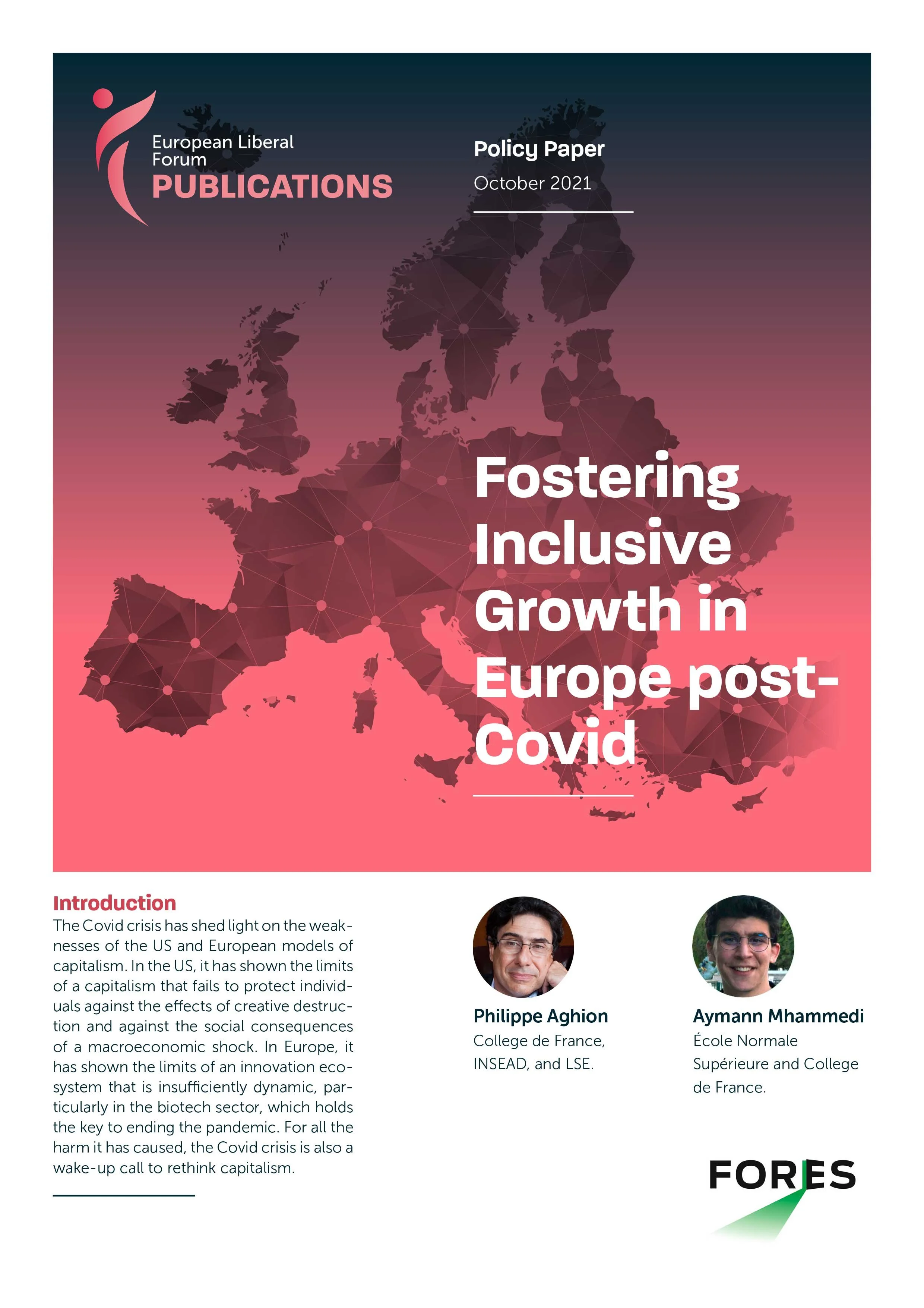 Fostering Inclusive Growth in Europe post-Covid