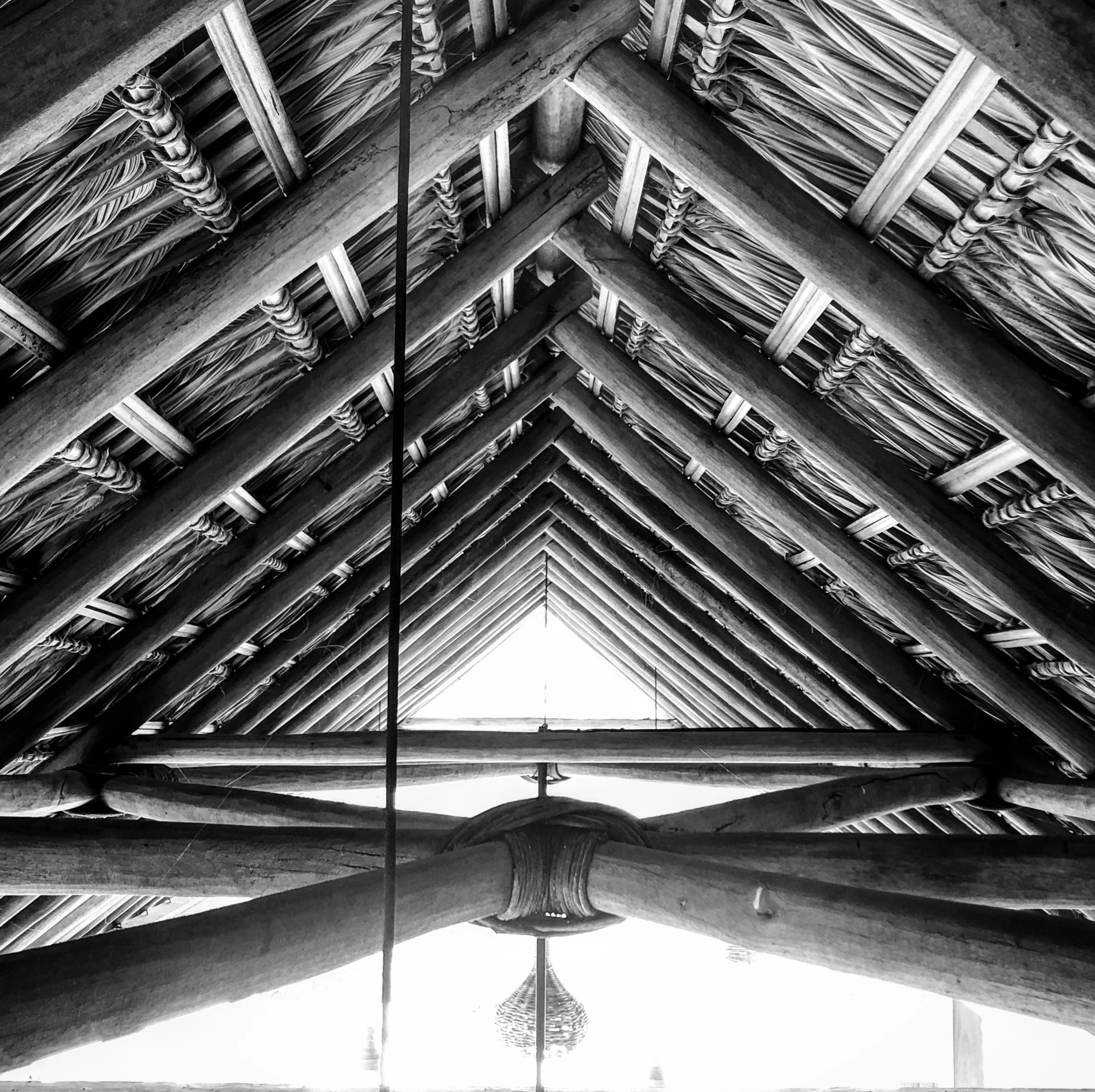 Palapa roof. Traditional technique for the costal weather.