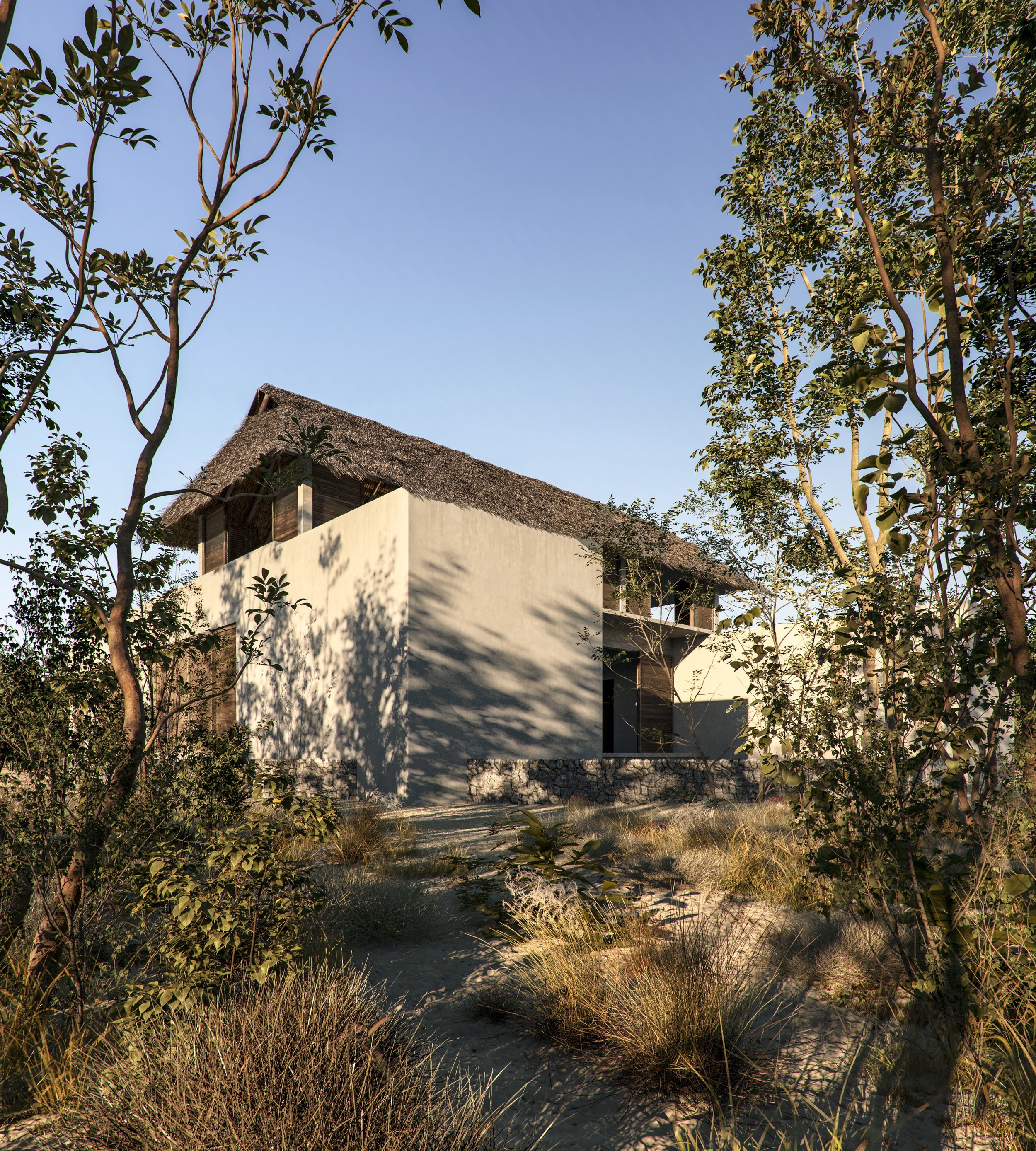 Sand path into the house