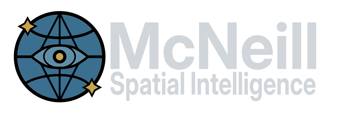 McNeil Spatial Intelligence logo featuring an eye within a starry circular design.