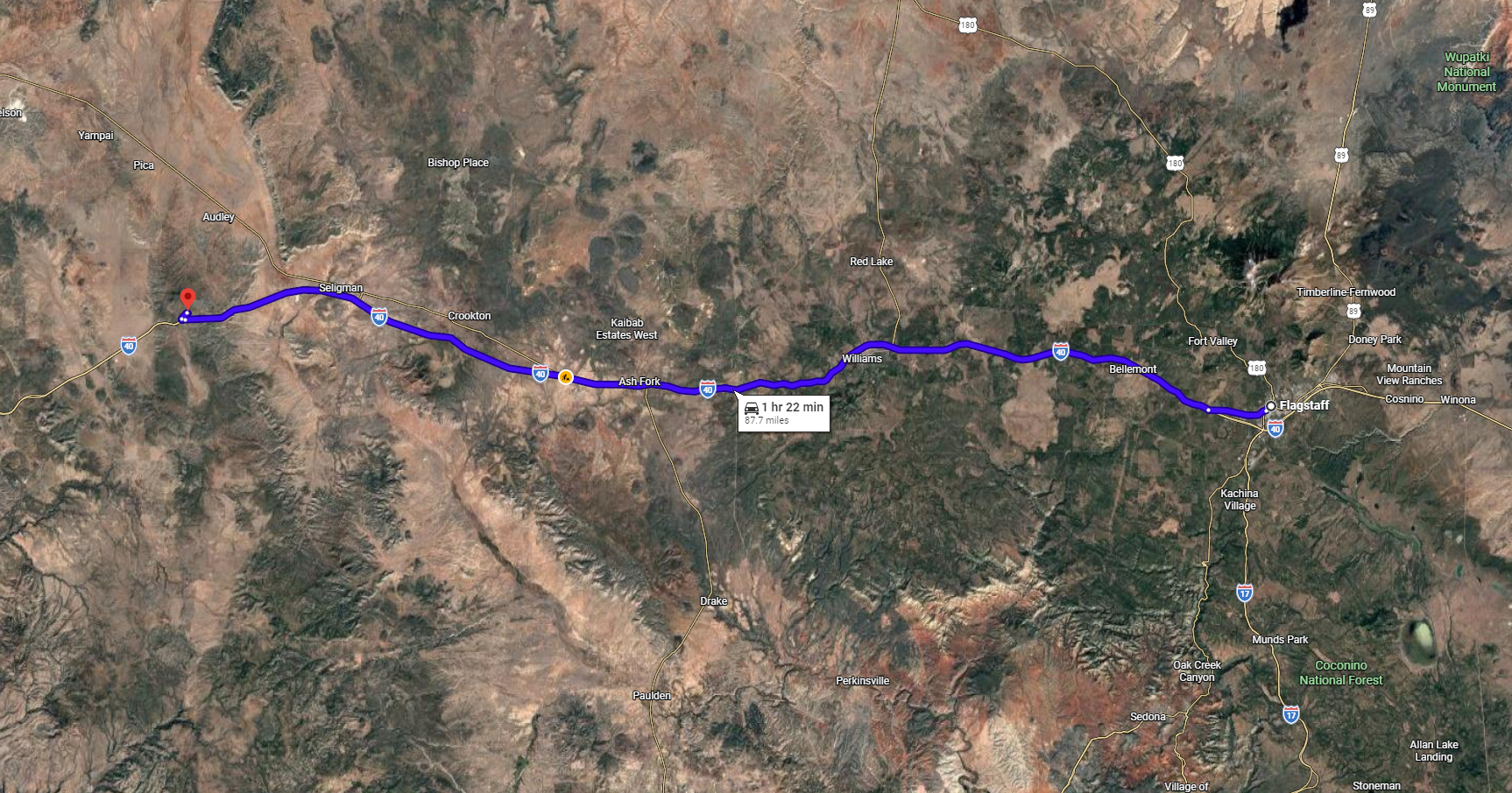 Flagstaff directions 1 hr 22min.png