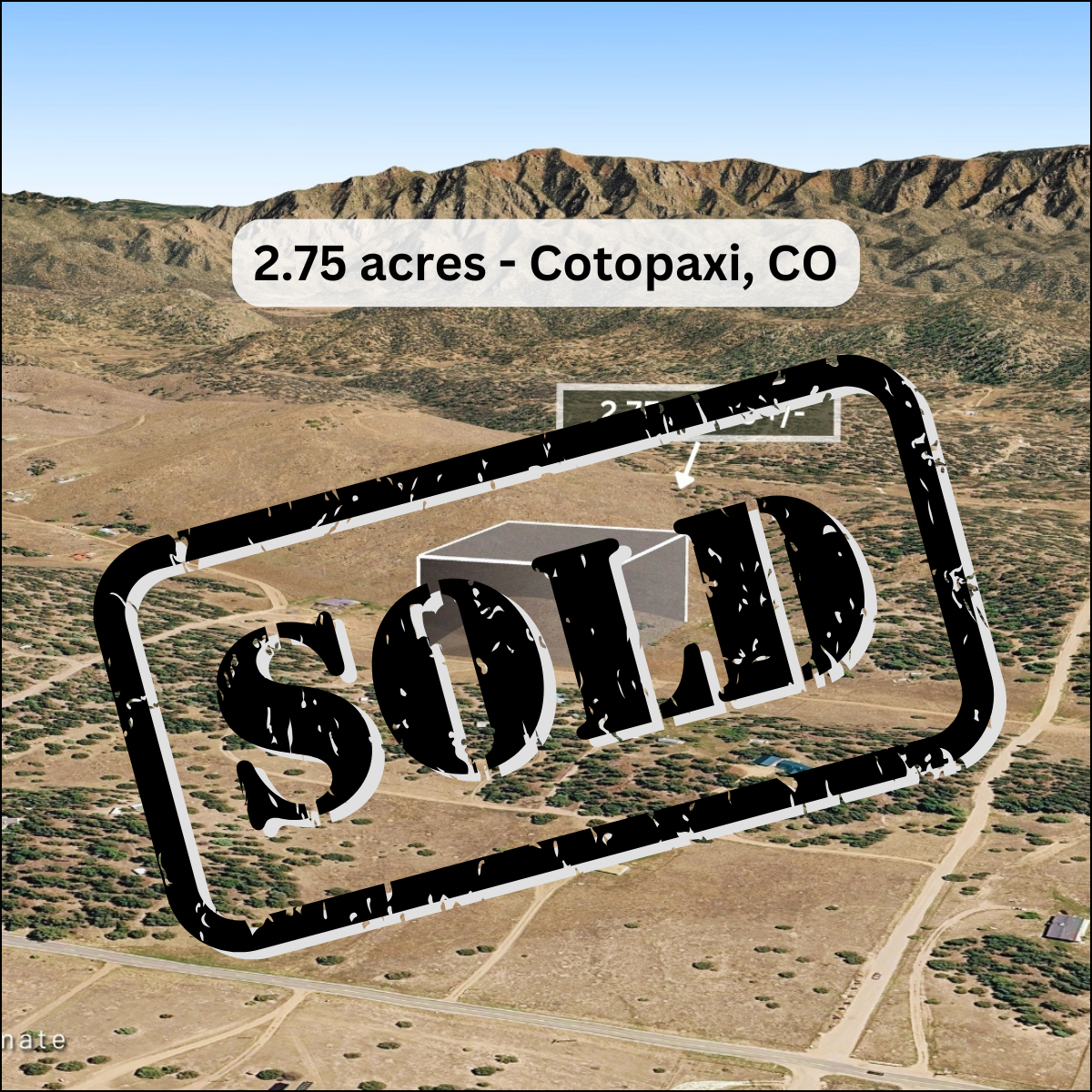 2.75 acres in Cotopaxi, Colorado - $275/month
