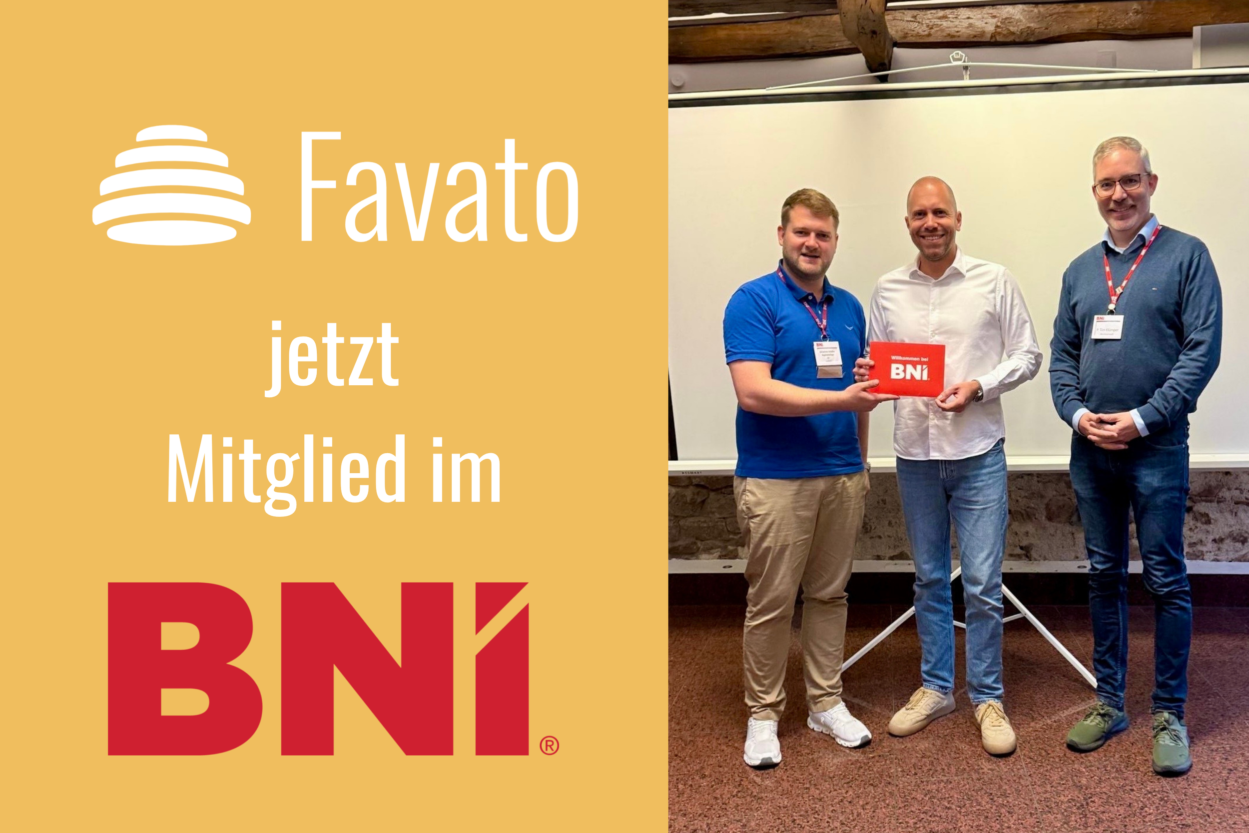 Favato ist jetzt Mit­glied im BNI Chapter „Sepp Herberger“ in Wein­heim.