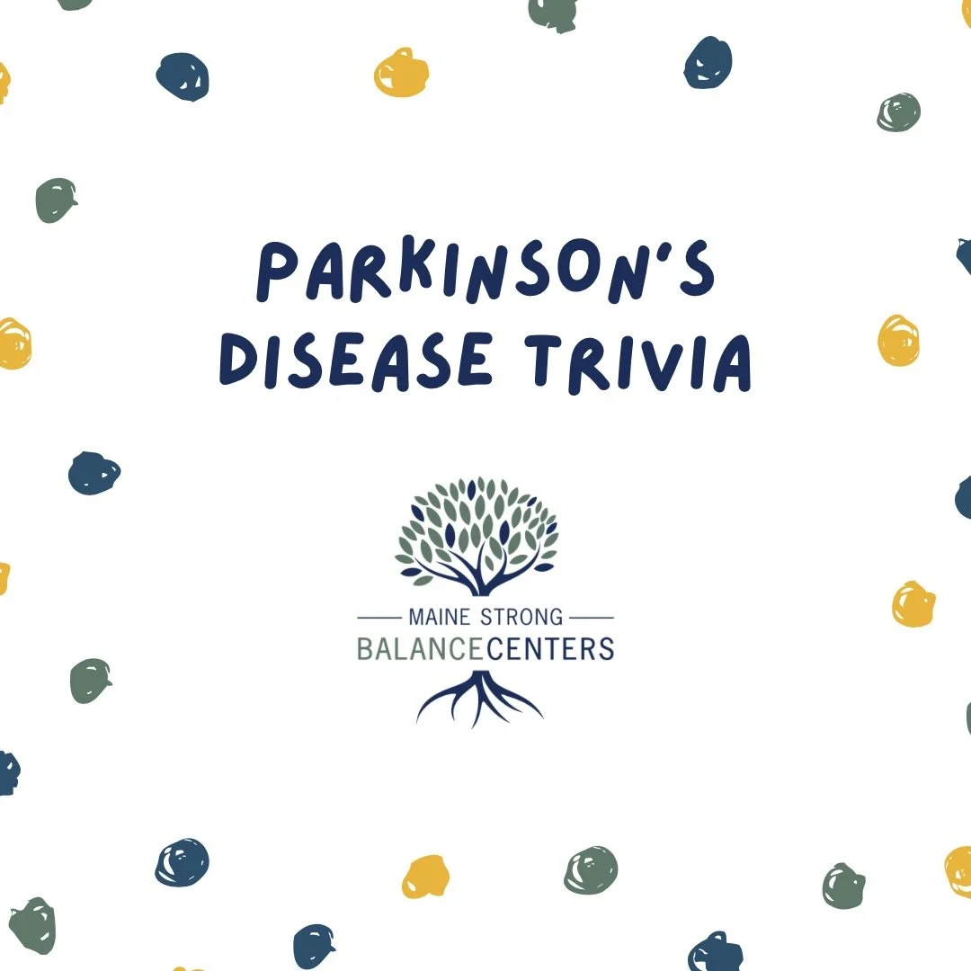 Parkinson&rsquo;s Disease awareness starts with education 📚

Take a moment to answer today&rsquo;s trivia questions, then check the comments to see how you did. 

#PDAwareness #neuropt #MaineStrong #balancecenter

Share this with one person to help 