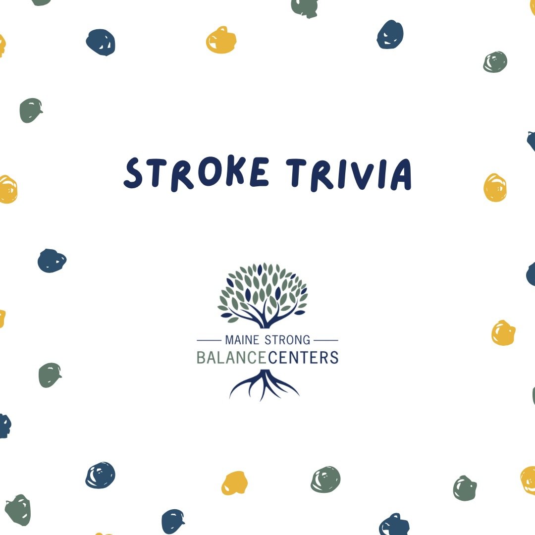 Stroke awareness starts with education 📚

Take a moment to answer today&rsquo;s trivia questions, then check the comments to see how you did. 

#StrokeAwareness #neuropt #MaineStrong #balancecenter

Share this with one person to help spread awarenes