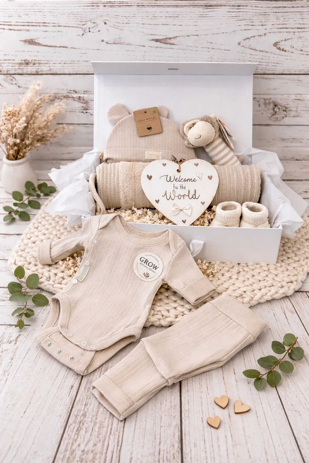 Luxury Newborn Baby Gift Box 🎁 Free Personalised Keepsake Box | Baby Shower Gift