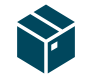 Package Integrity - Icon of a 3D cardboard box.