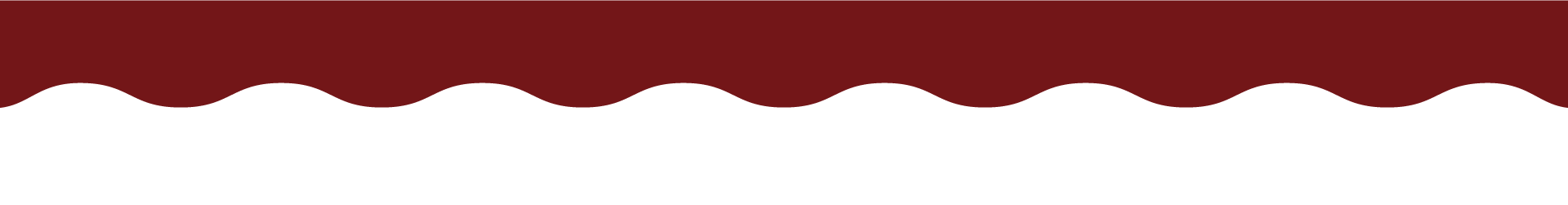 A scalloped maroon border.