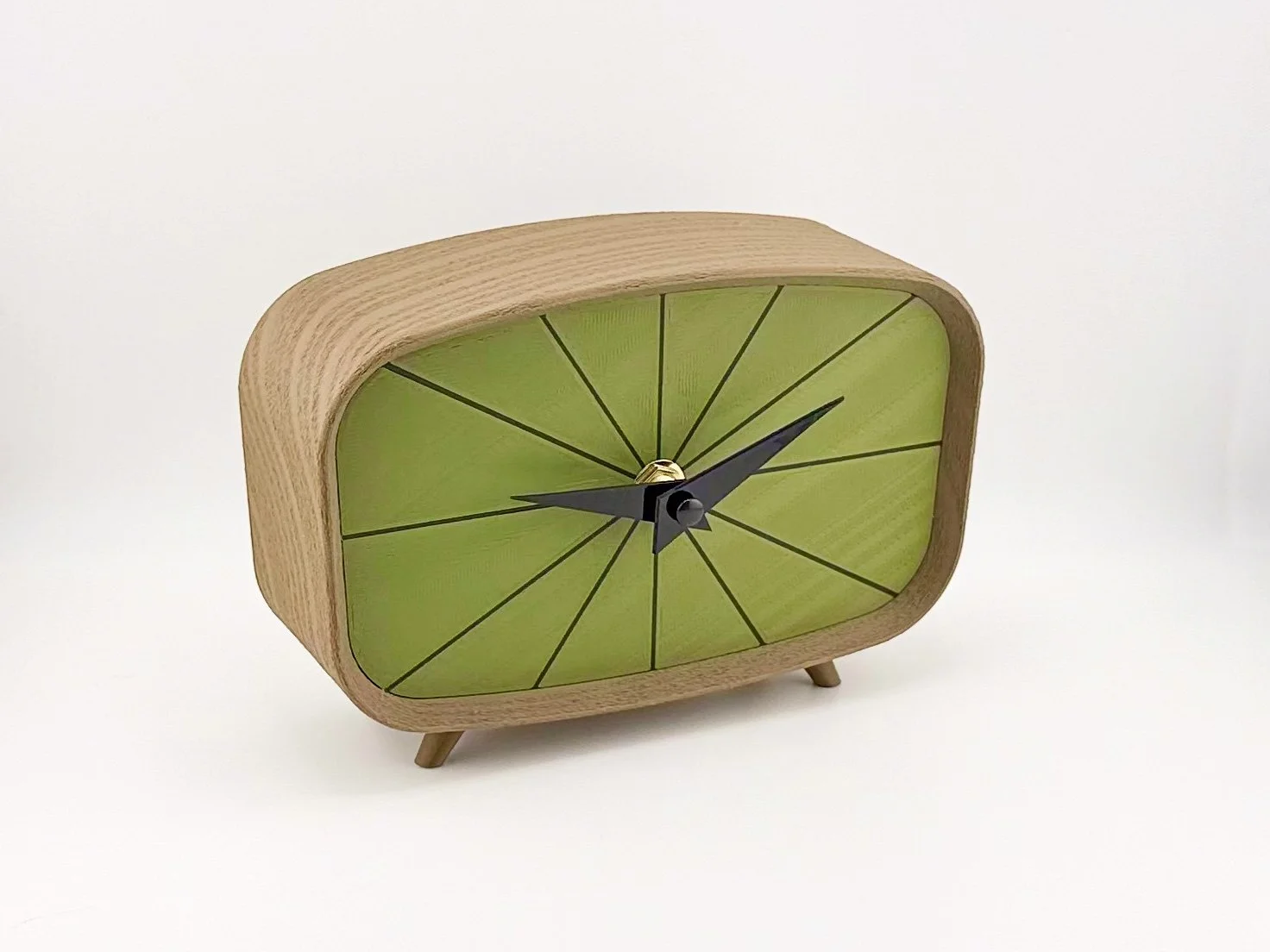 Natural Green Desk Clock