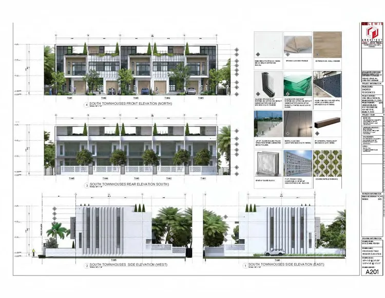 South Townhouses Elevations