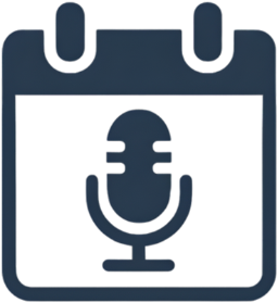 Icon - microphone on calendar page
