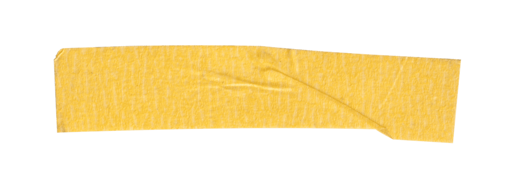 Gelbe Klebefolie oder Klebeband auf schwarzem Hintergrund.