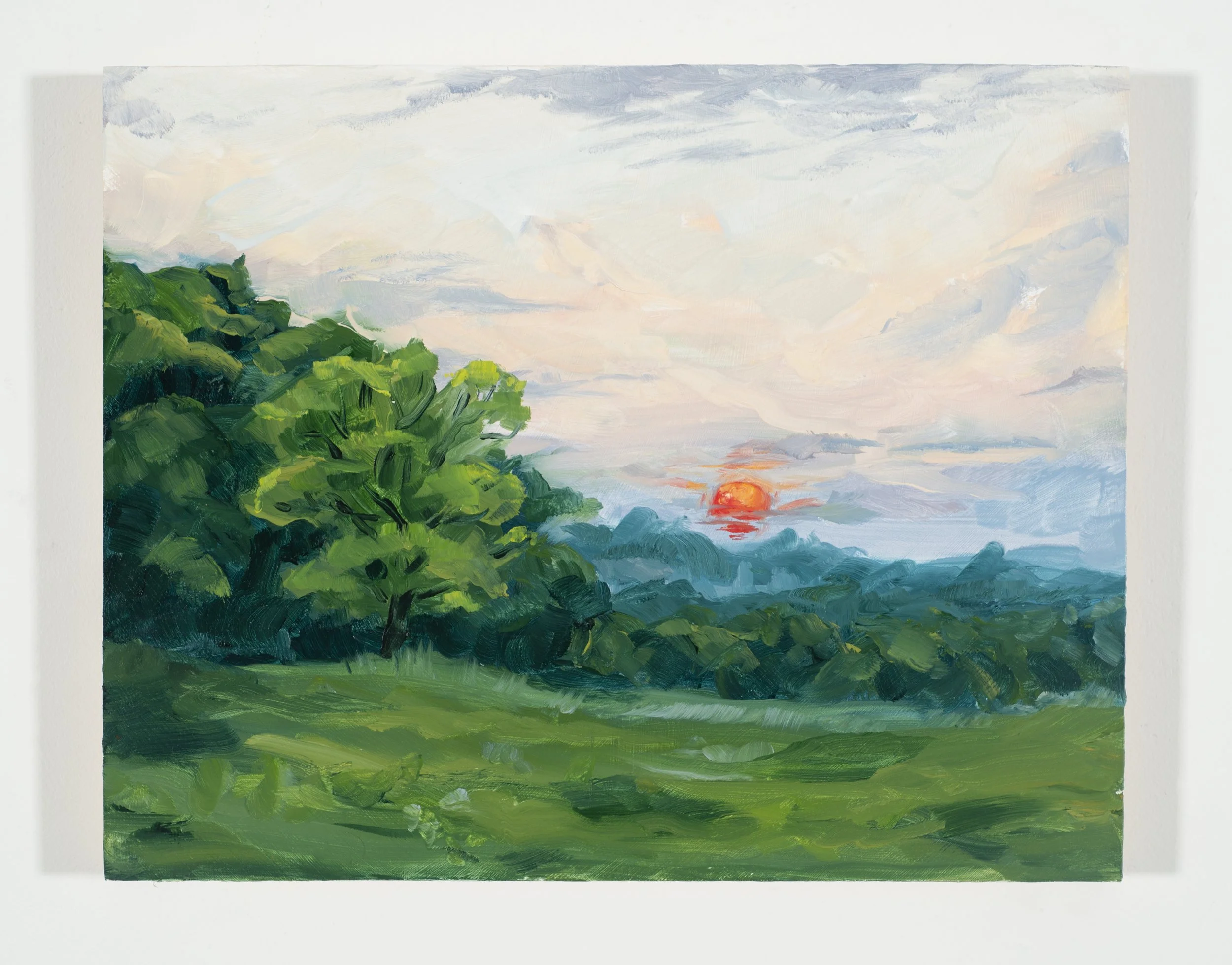 Clinton Lake,
Oil on panel,
10" x 8"
