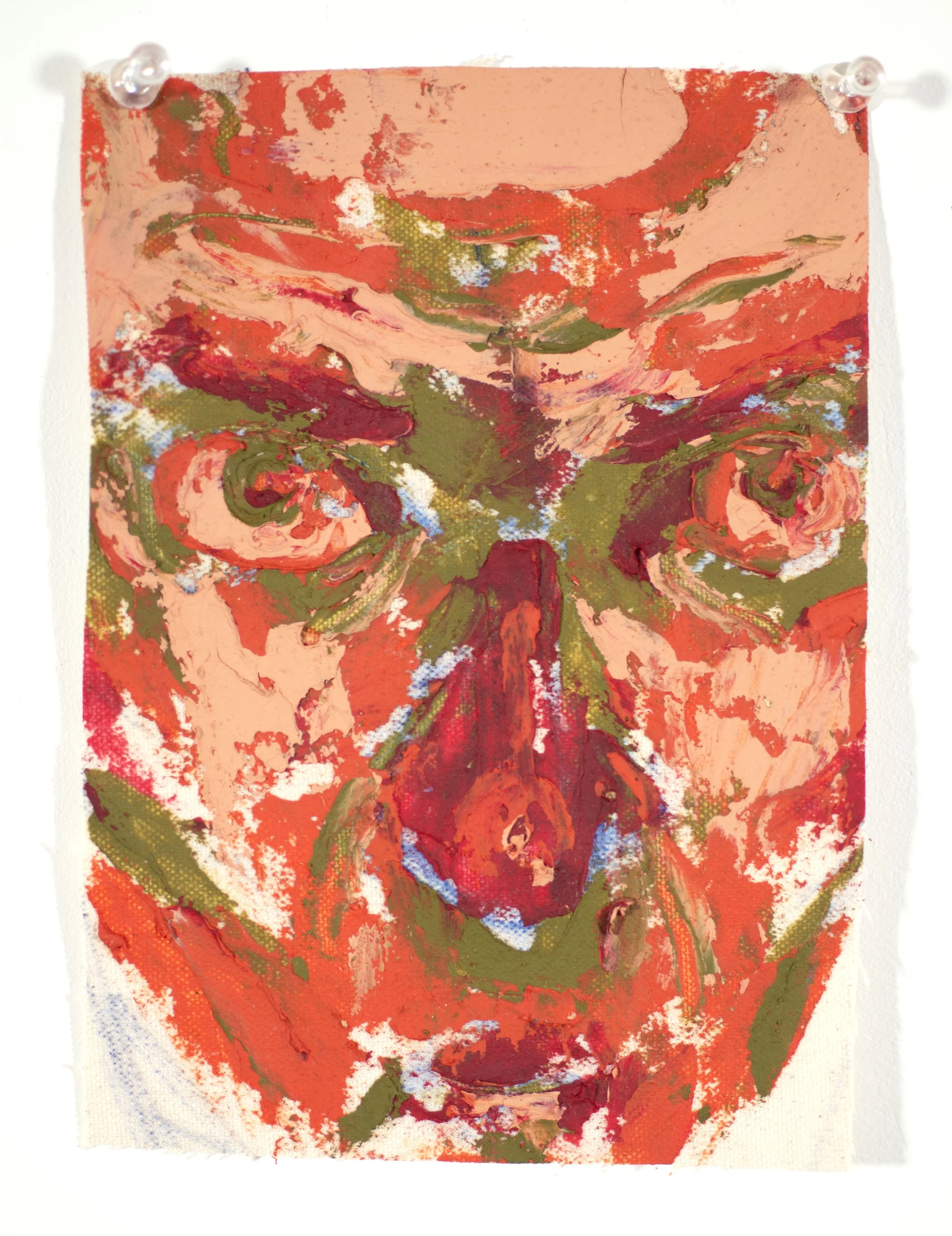 Face 2,
Oil and coldwax on raw canvas