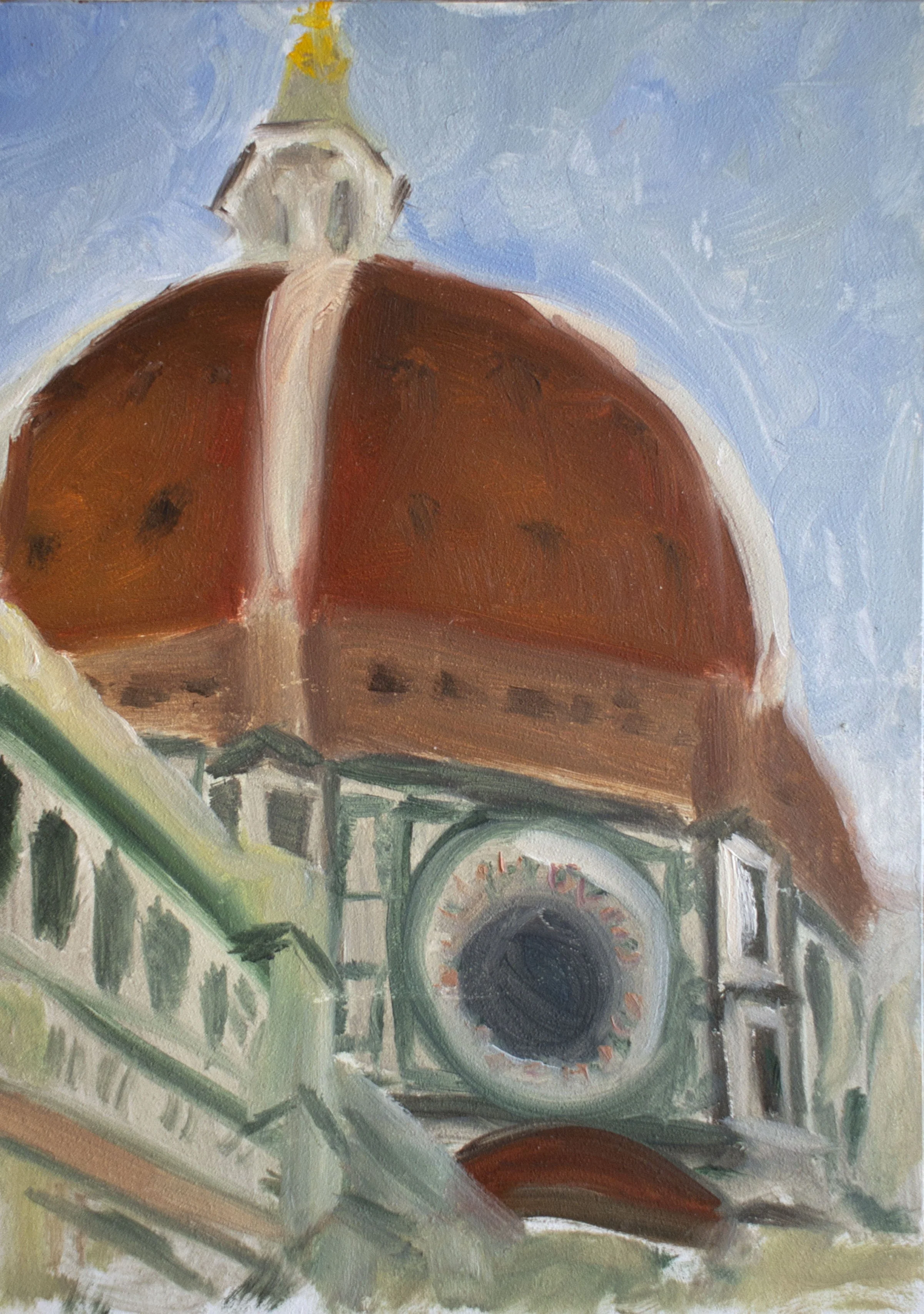 Duomo,
Oil on panel,
7" x 5"