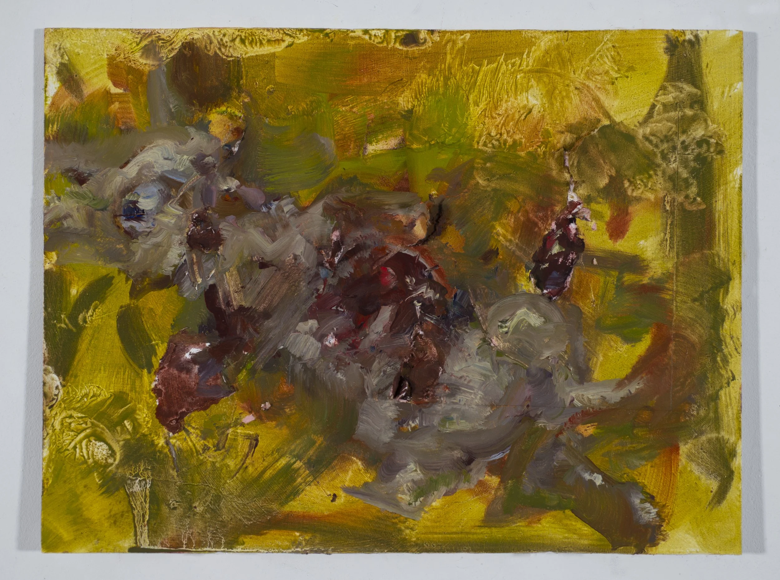 Roadkill,
Oil on paper and panel,
9" x 12"