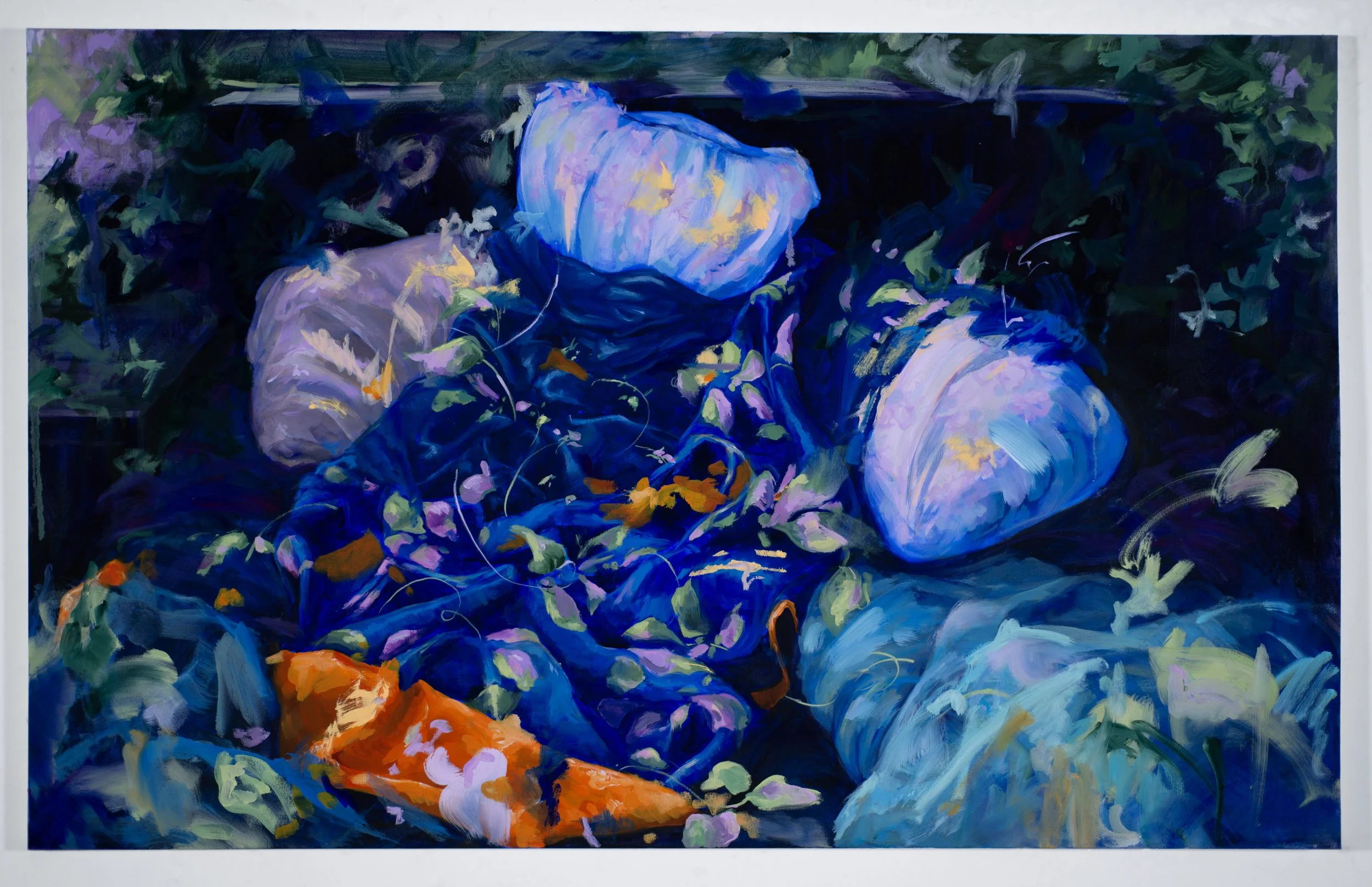 Bed,
Oil on canvas,
48" x  30"