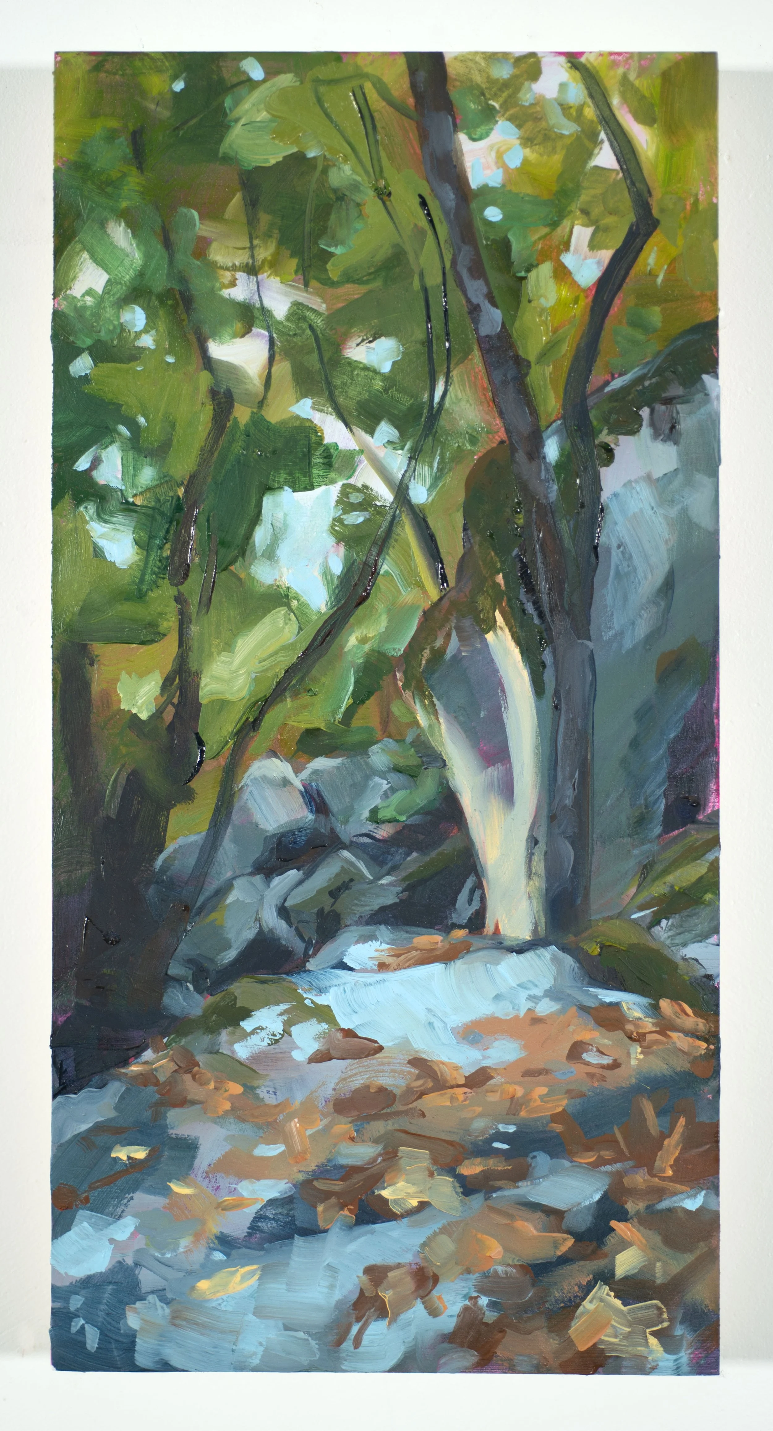 Yosemite Rocks,
Oil on panel,
12" x  6"