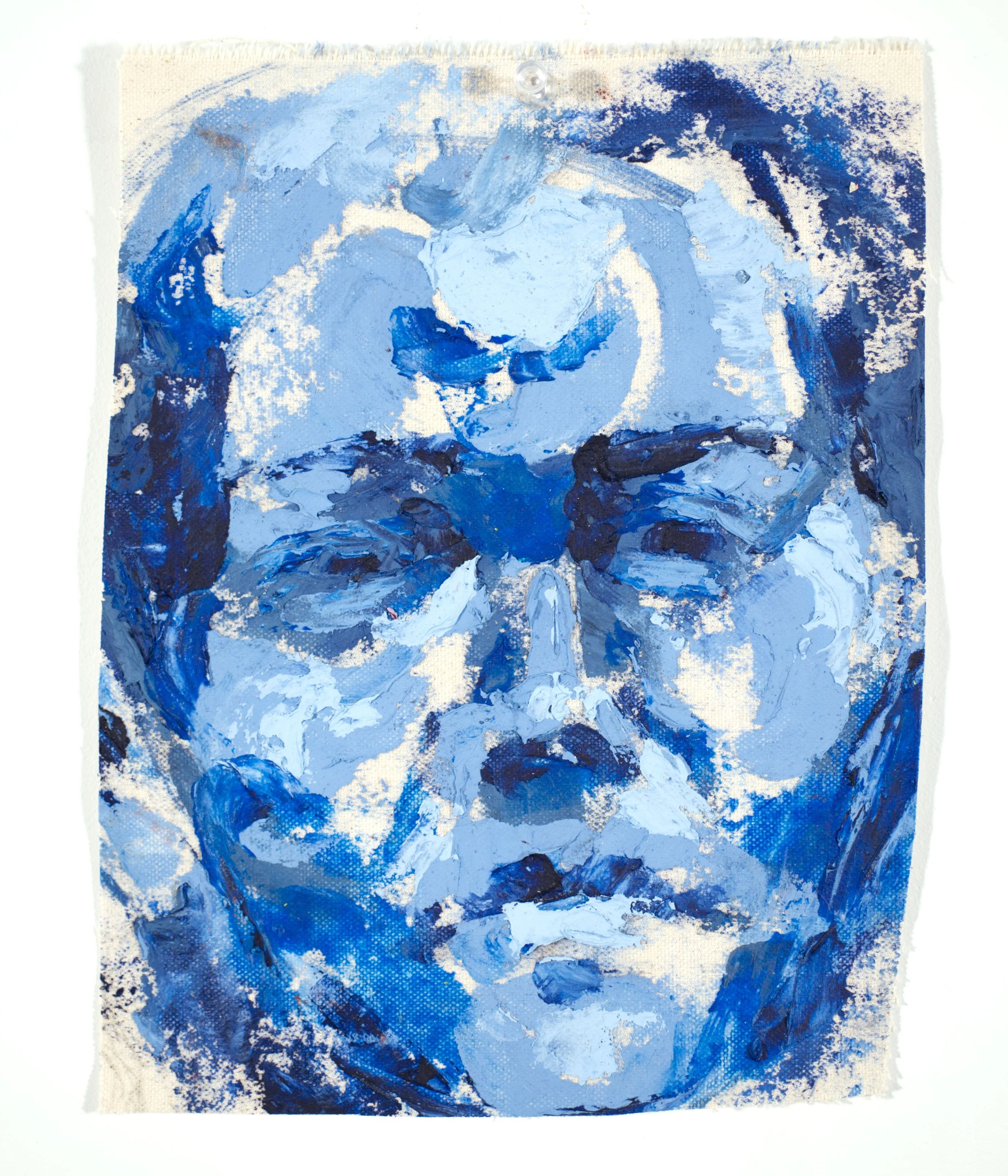 Face 1,
Oil and coldwax on raw canvas