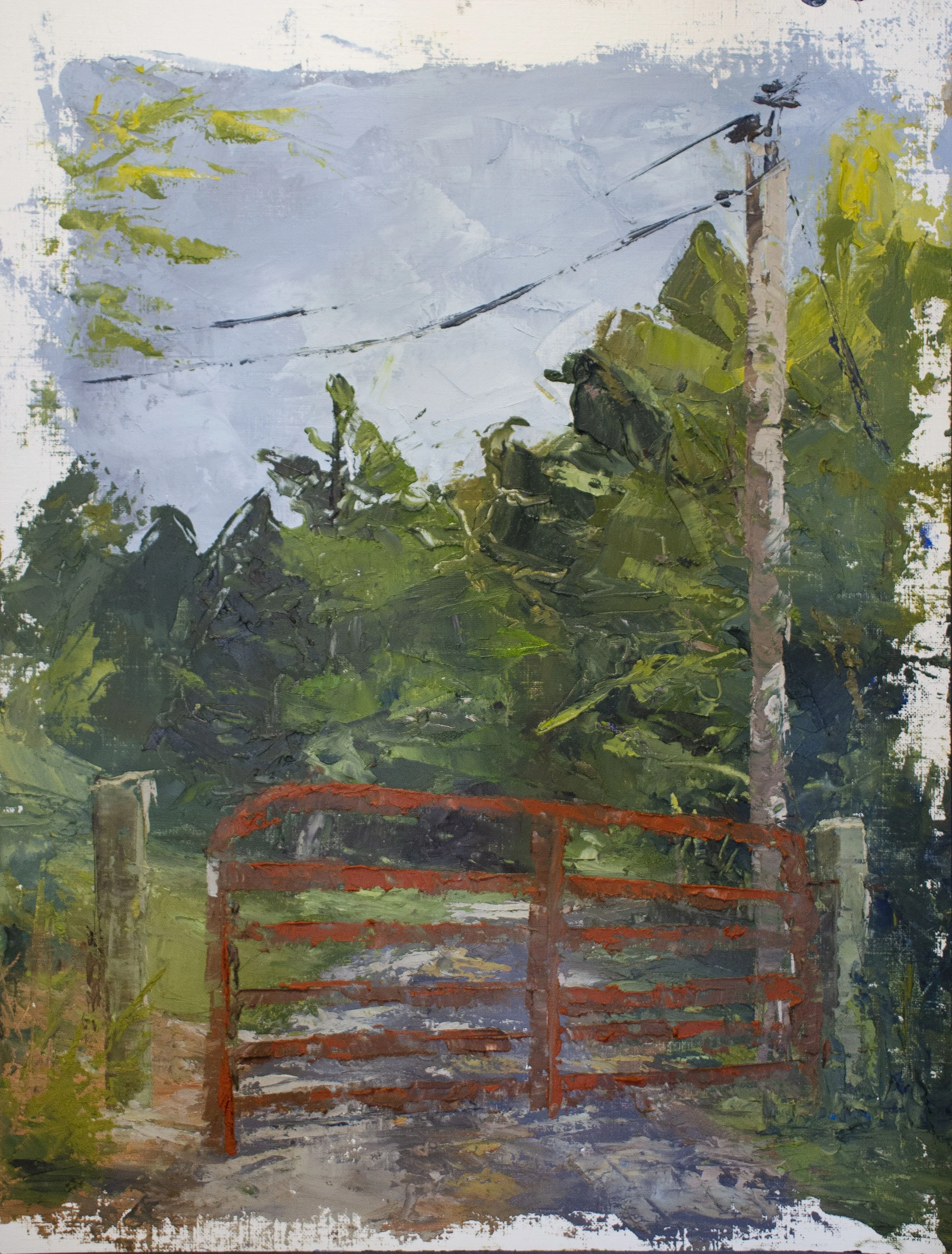 The Old Gate,
Oil on canvas paper,
16" x 12"