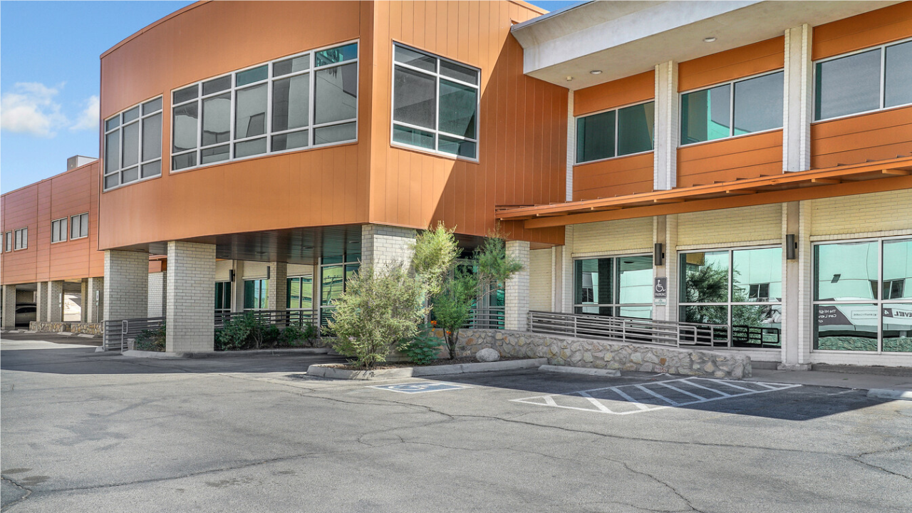 View of outside of building where Axces El Paso is located.