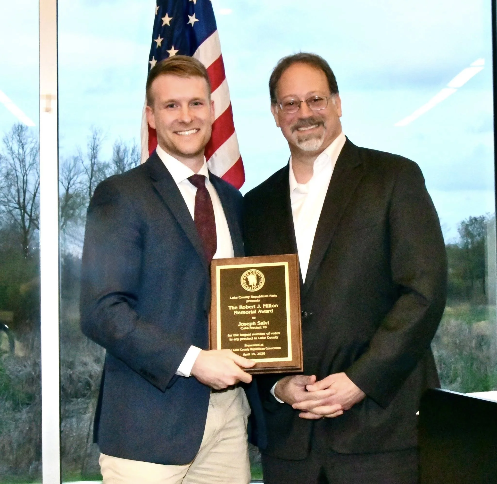 Joe Wins Robert J. Milton Memorial Award