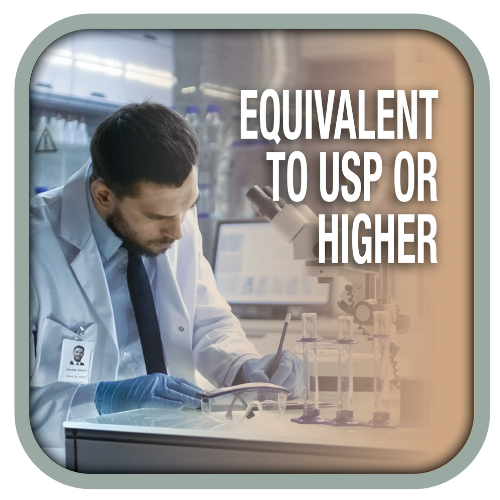 equivalent to USP or higher