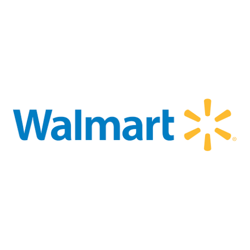 Walmart logo with blue text and a yellow spark emblem