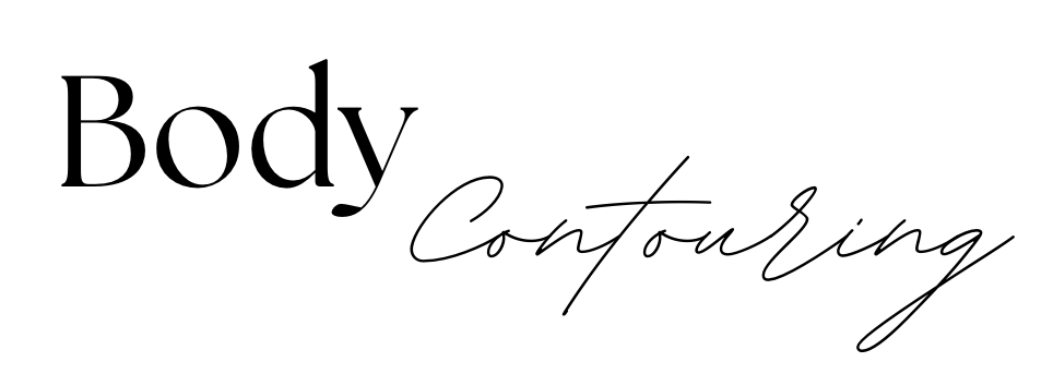 Text reading 'Body Contouring' with 'Body' in large serif font and 'Contouring' in cursive script.