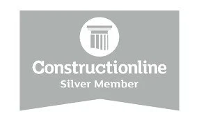 Constructiononline Silver Member logo with a gray background and white text