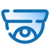 Icon of a surveillance camera with an eye symbol on it