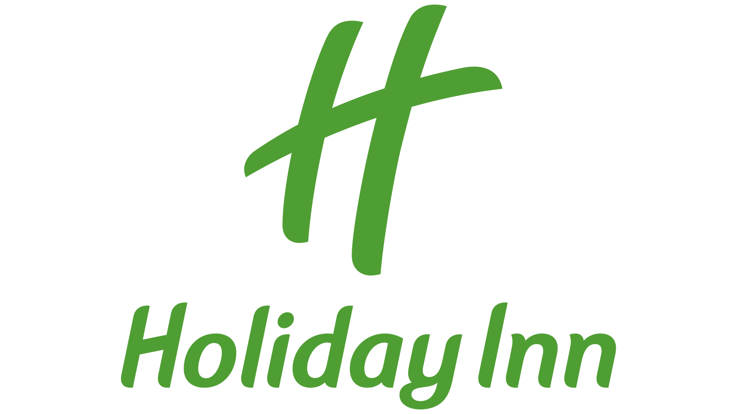 Holiday Inn logo with green stylized 'H' and black text