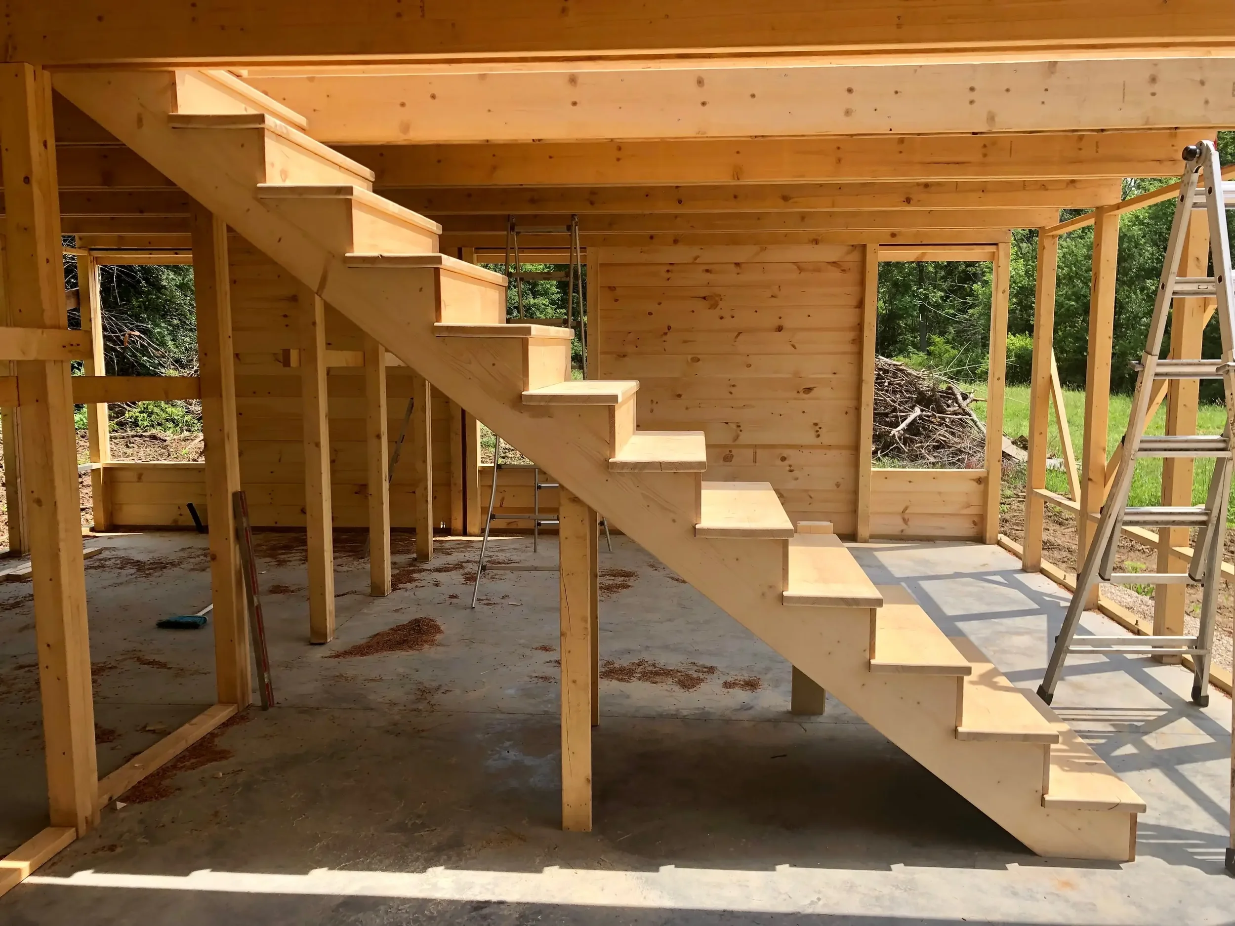 Housebuilding Week 4: Stairway to Heaven (since we have no roof)