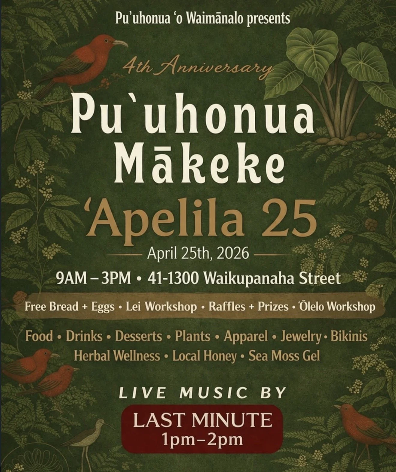 Puʻuhonua Mākeke Anniversary