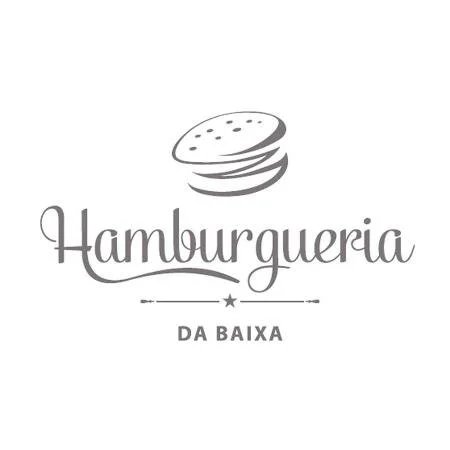 Logo for 'Hamburgueria da Baixa' featuring a stylized hamburger above the text.