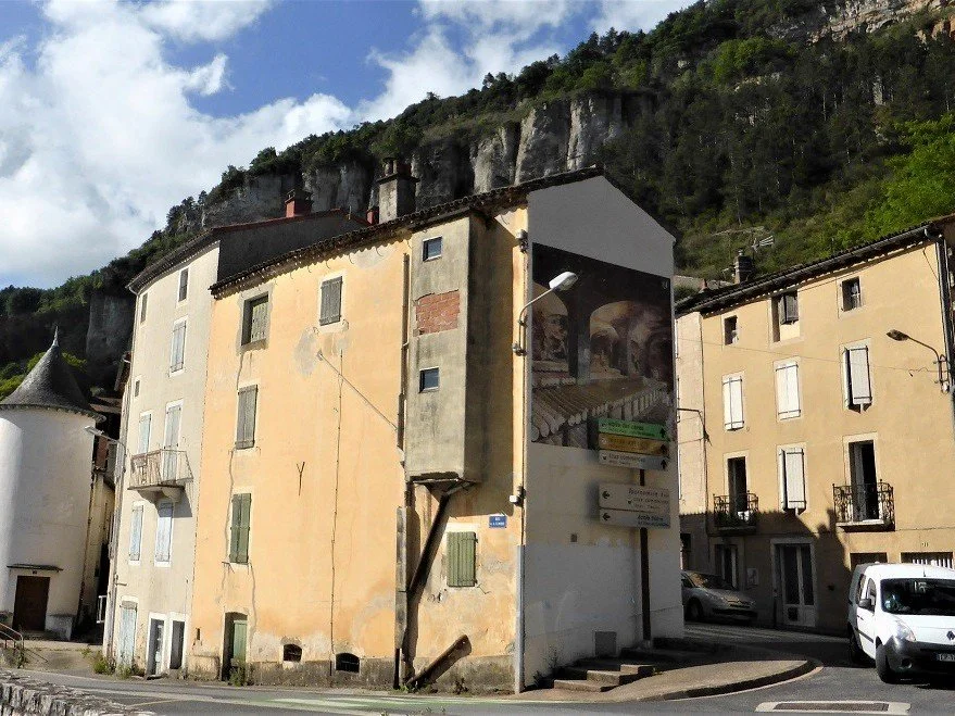 In Roquefort, 80% of the properties are owned by the world’s largest dairy group. Above ground, they are mostly empty, but the cellars are full of cheesse.