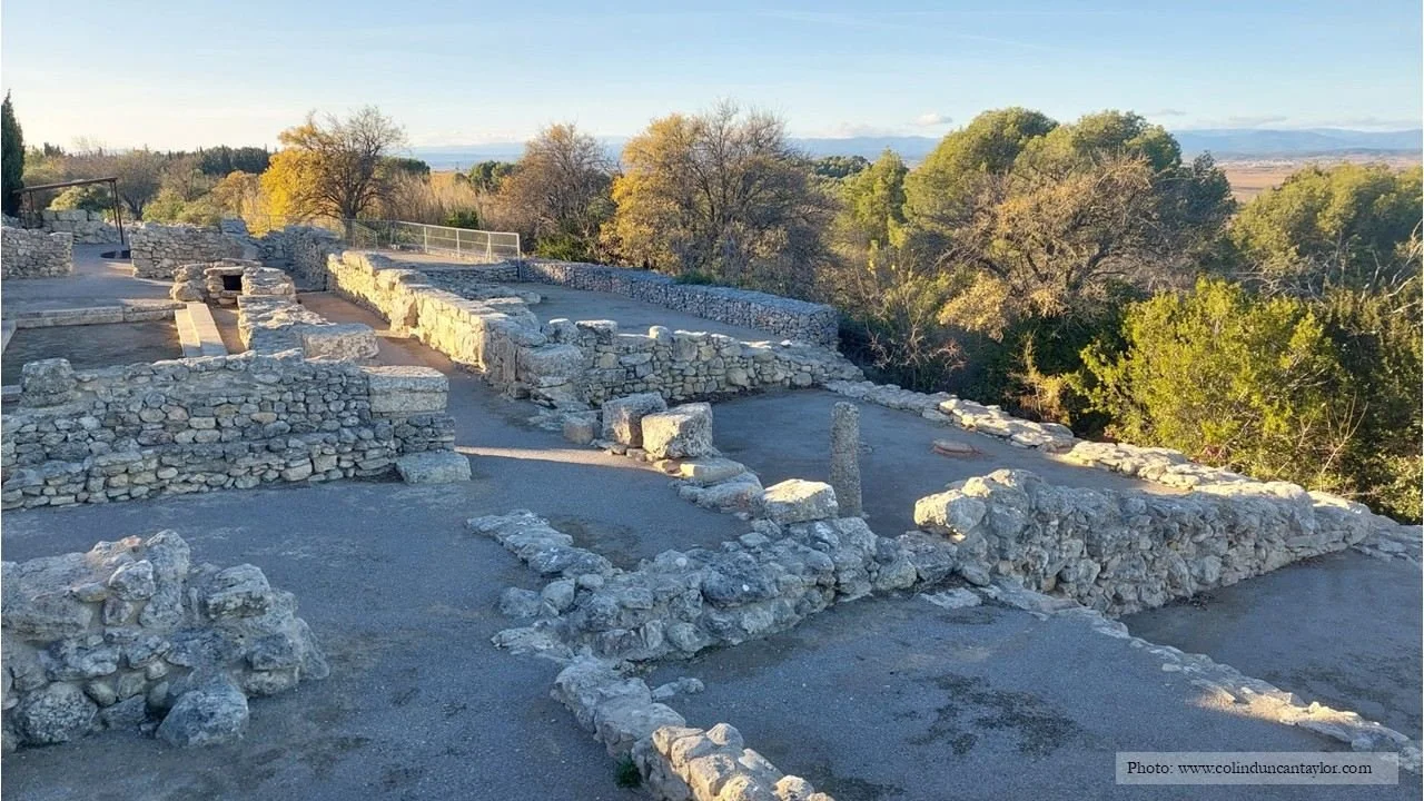 OPPIDUM D’ENSÉRUNE – A STORY OF DISCOVERY WITH AN EQUINE TWIST / The Oppidum d’Ensérune near Béziers is the best example in the south of France of a fortified Celtic settlement. A lawyer called Félix Mouret rode up here in 1895 and wondered why the g