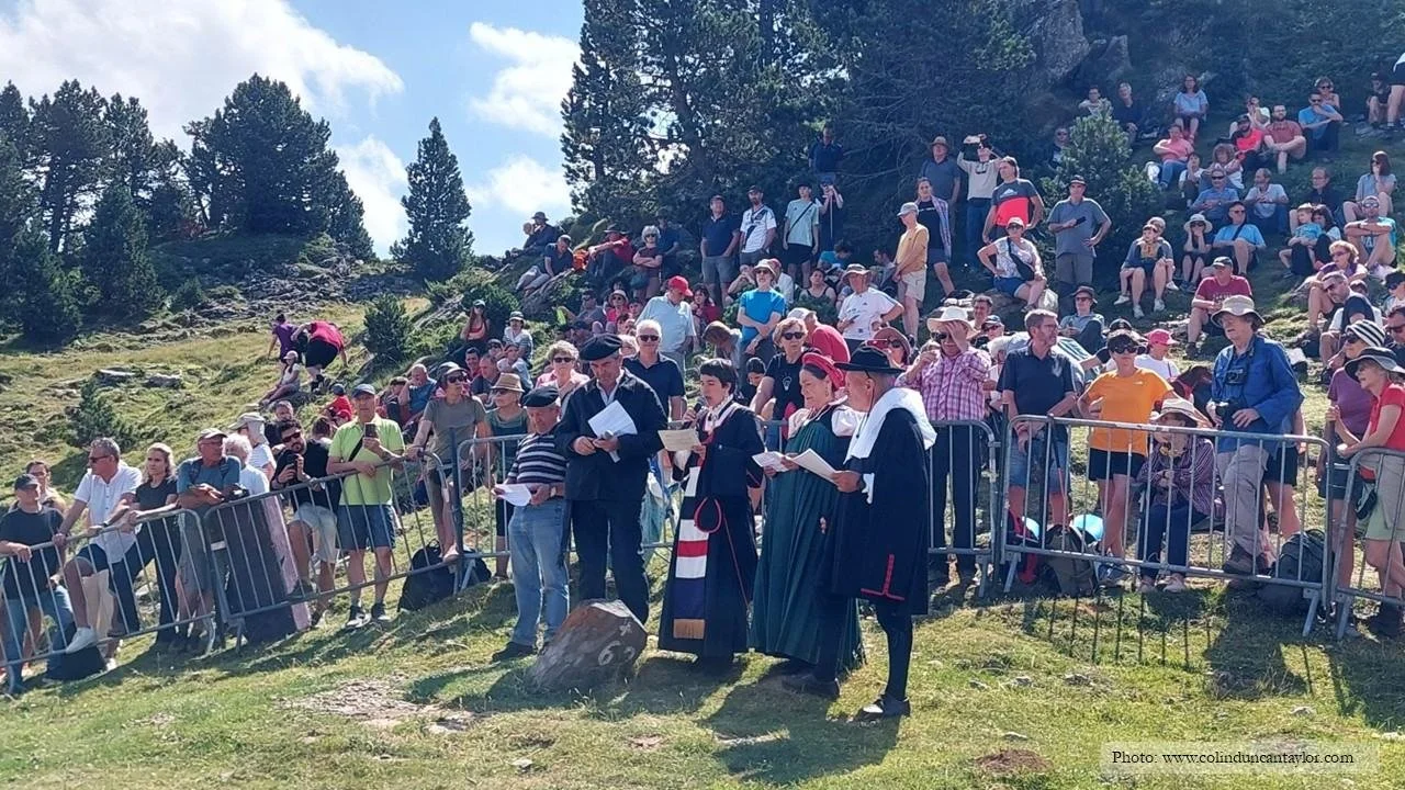 TRIBUTE OF THE THREE COWS – SINCE 1375 / This claims to be the oldest treaty still in force in Europe today. On 13 July every year, representatives from two Pyrenean valleys – one French, one Spanish – join hands at the border and repeat the ancient 