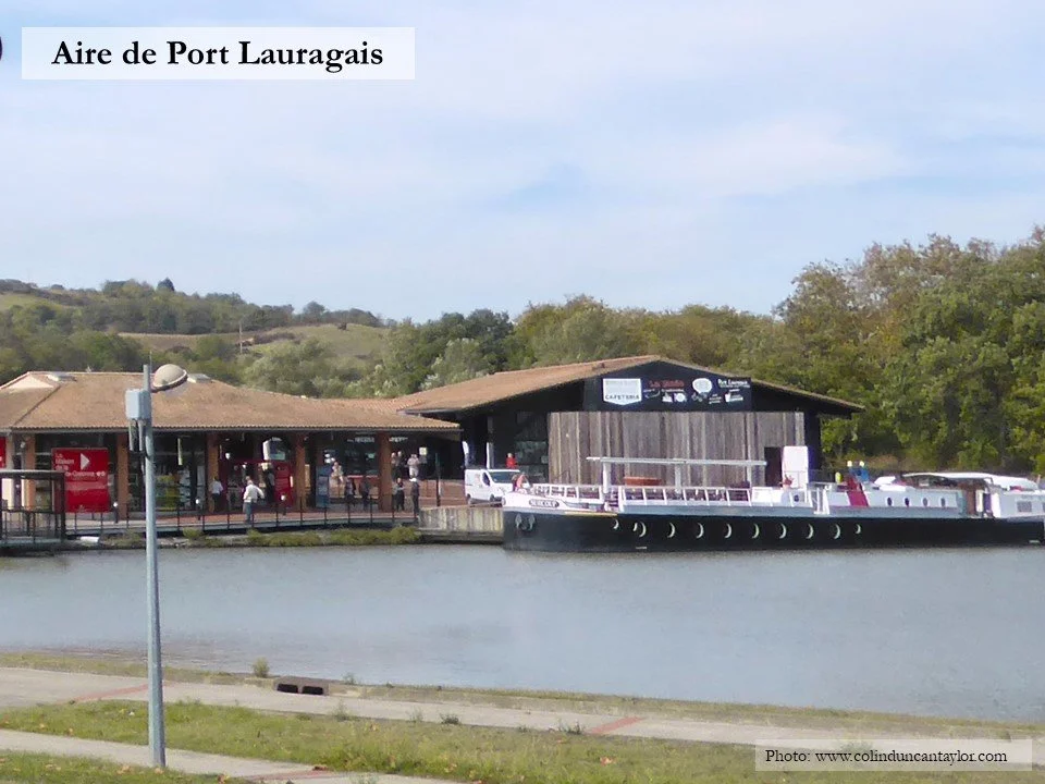 Boat moorings on the Canal du Midi at Port Lauragais.