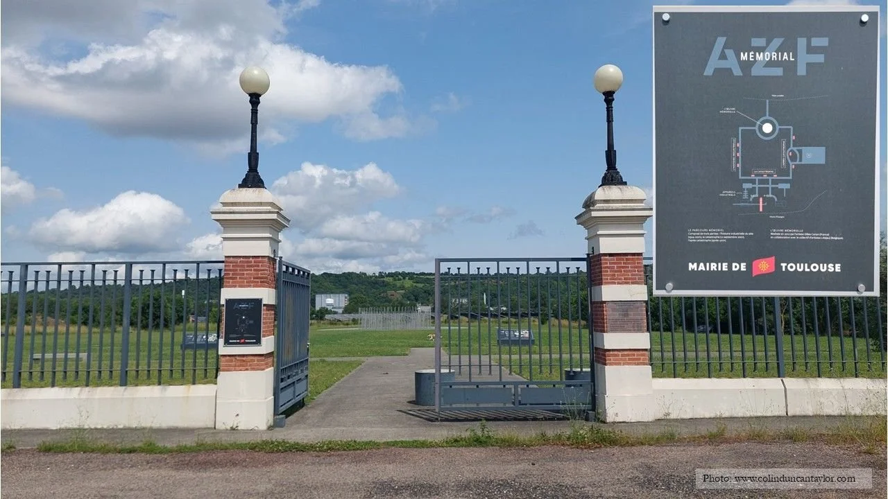 Entrance to the AZF Memorial site, Toulouse.