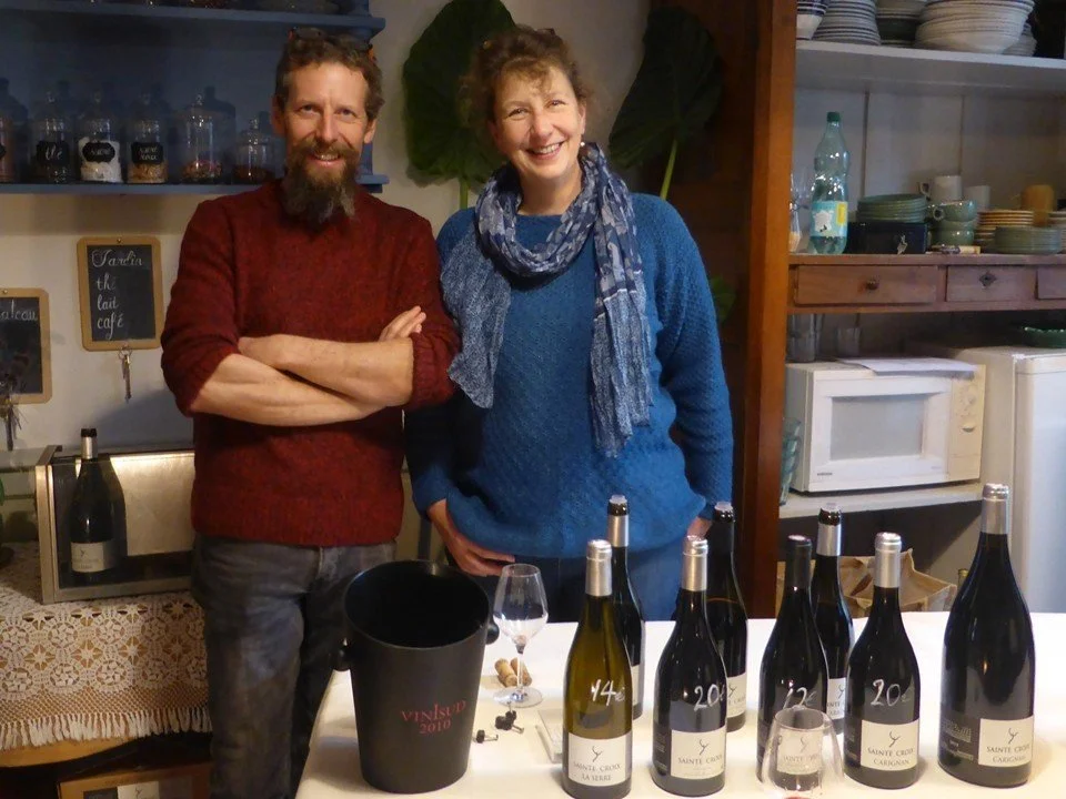 at a natural wine fair in the Corbieres.