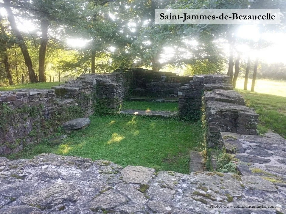 The ruined foudations of the churche of Saint-Hammes-de-Bezaucelle in the Montagne Noire.