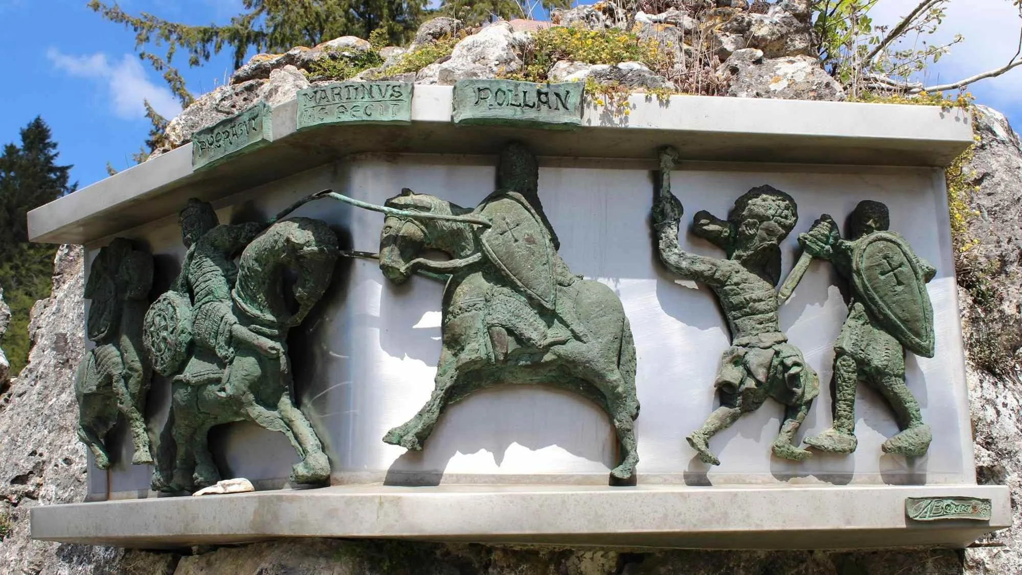 Freeze showing the Battle of Roncesvalles in 778 CE.