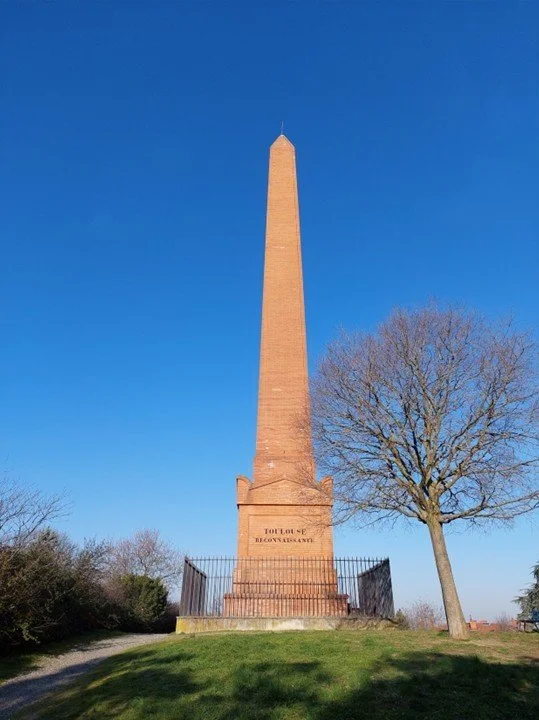 This monument at Jolimont commemorates the Battle of Toulouse in 1814 between British and French forces.